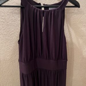 Carmen Marc Valvo Deep Purple Maxi Dress